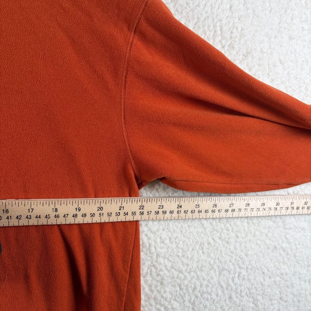 The North Face TKA 100 Fleece Mens L Orange 1/4 Zip Pullover Long Sleeve Hiking